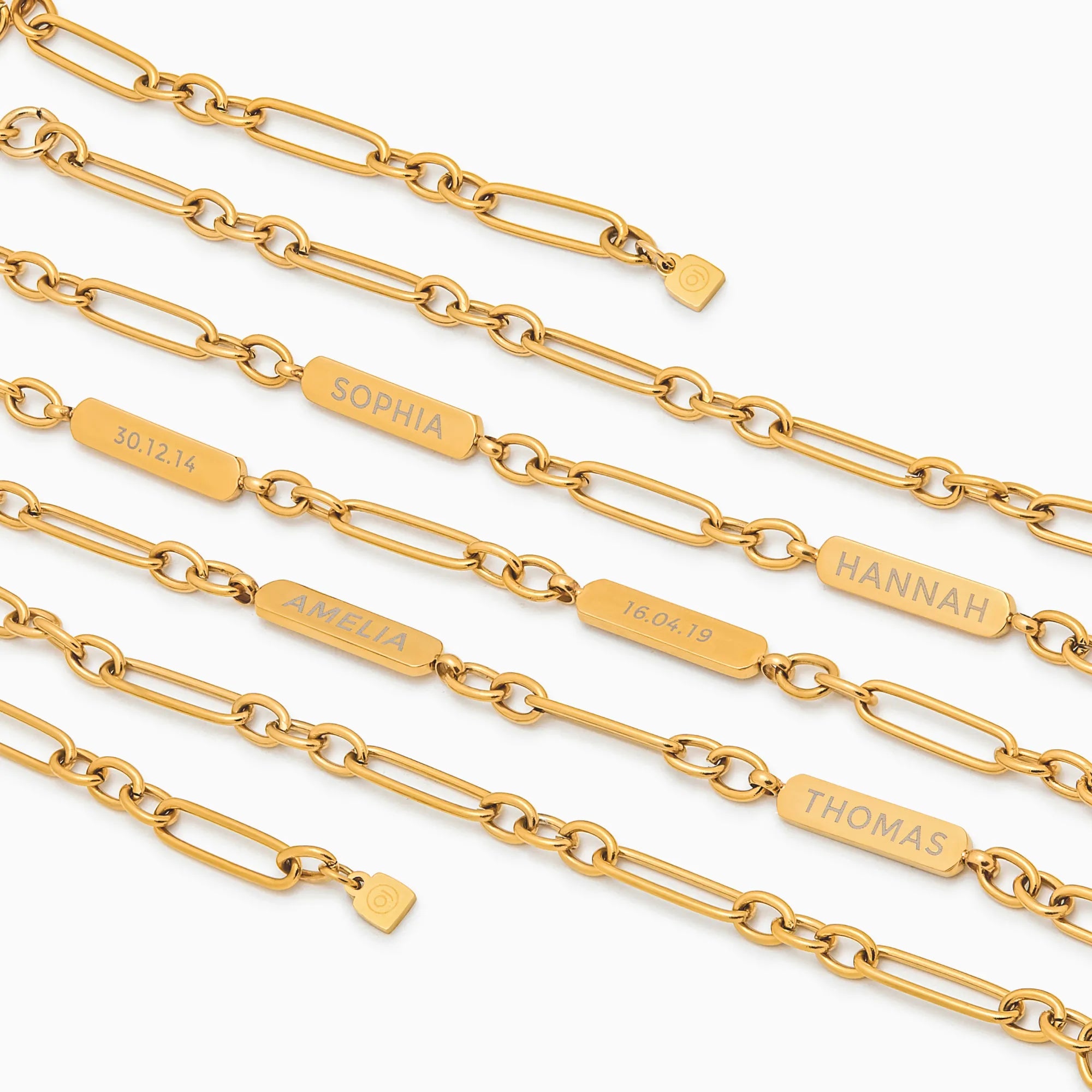 Engraved Name-Date Paperclip Necklace