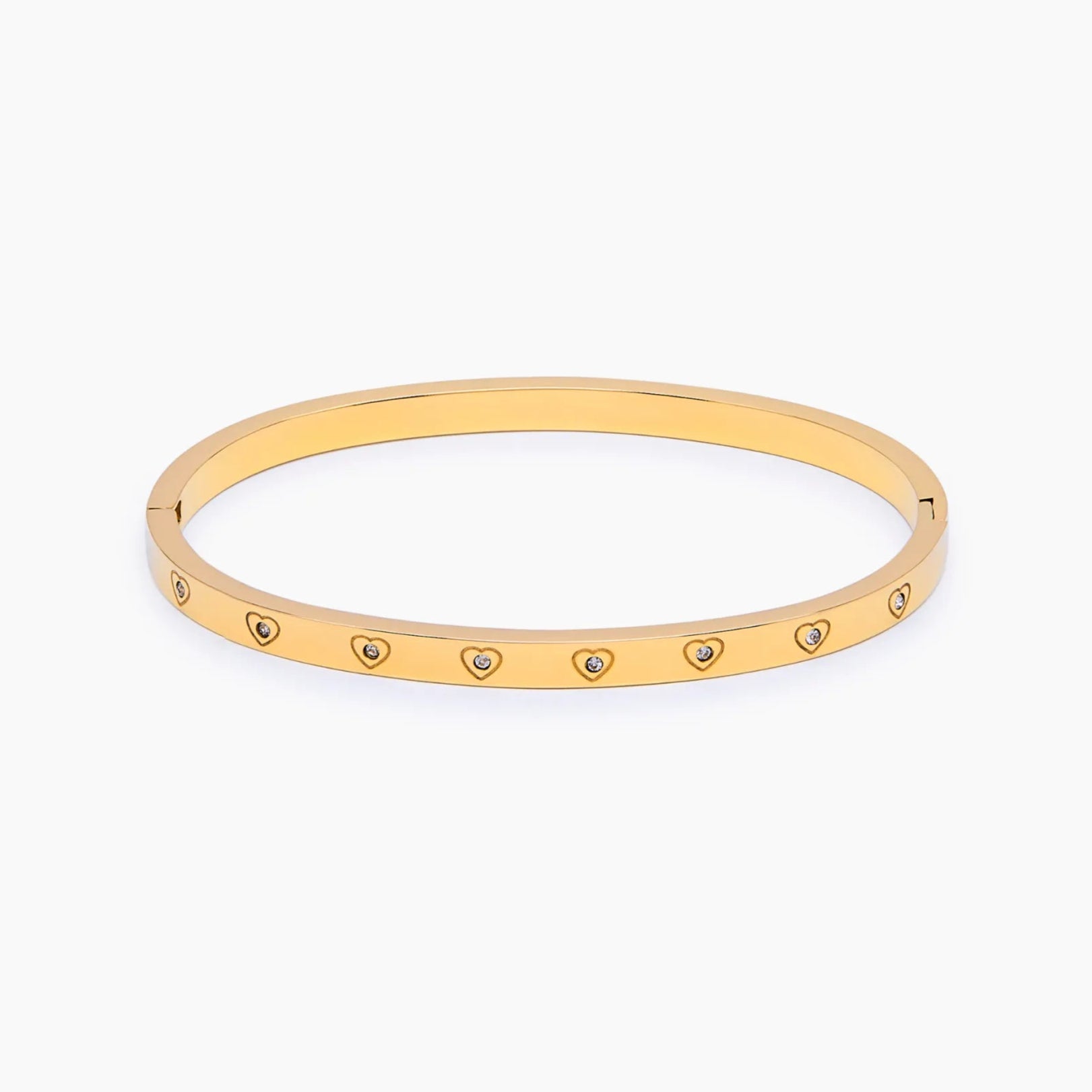 Crystal Heart Bangle