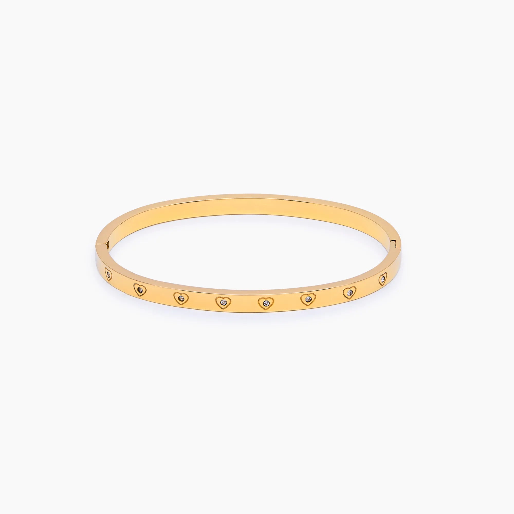 Crystal Heart Bangle