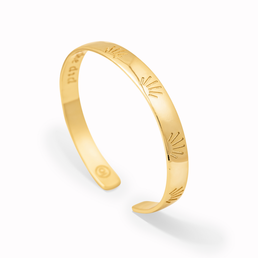 SHE BELIEVED SHE COULD SO SHE DID ENGRAVED CUFF BRACELET