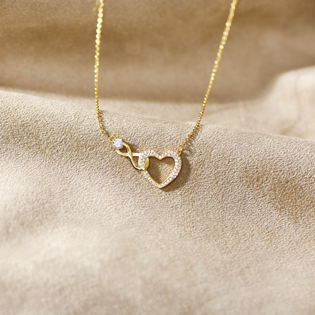 ALWAYS IN MY HEART - INFINITY HEART NECKLACE