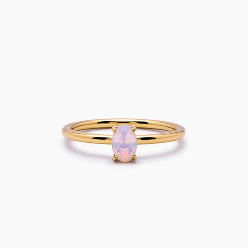 Opal Solitaire Ring