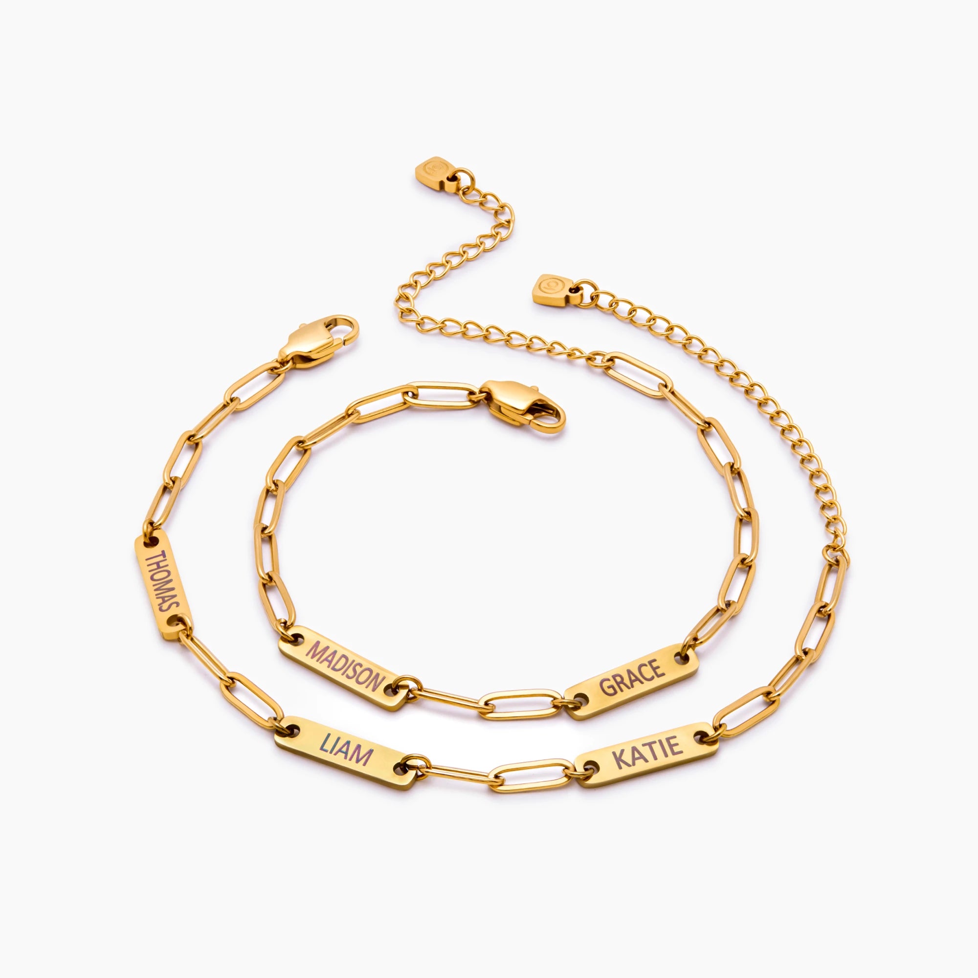 Paperclip Multi-Name Bracelet