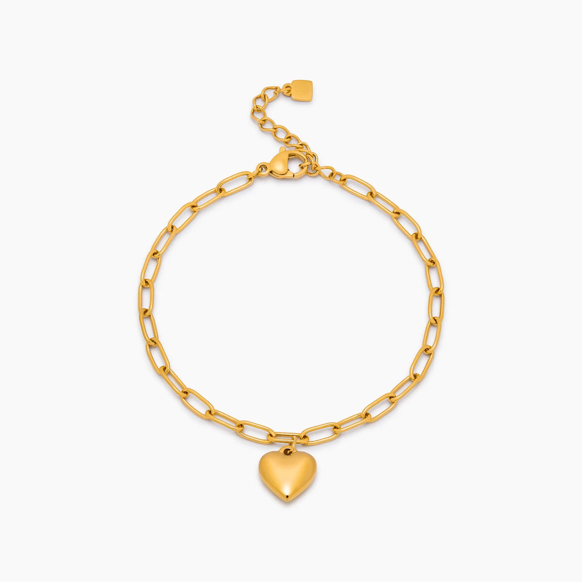 Paperclip Heart Charm Bracelet
