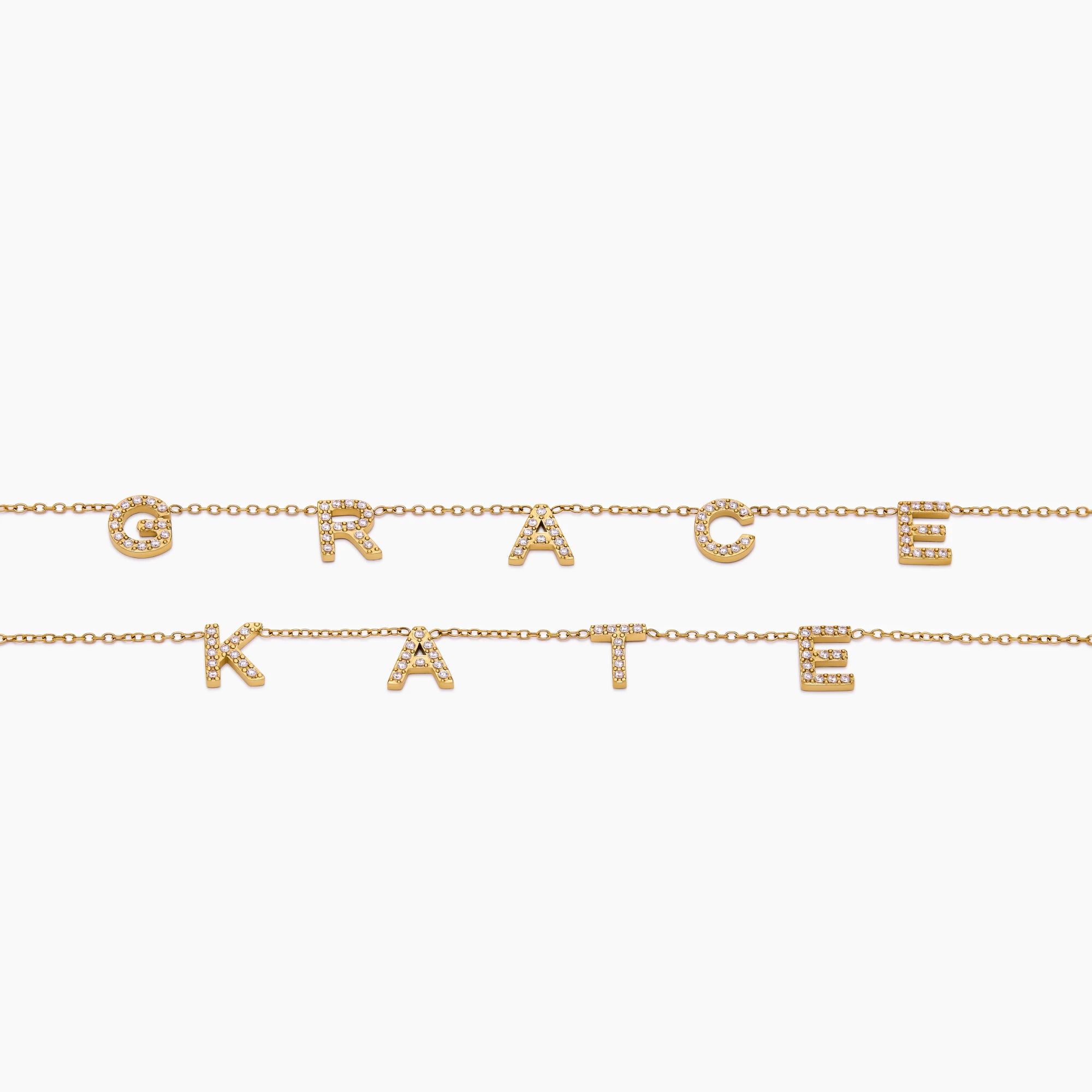 Pavé Multi Initial Necklace