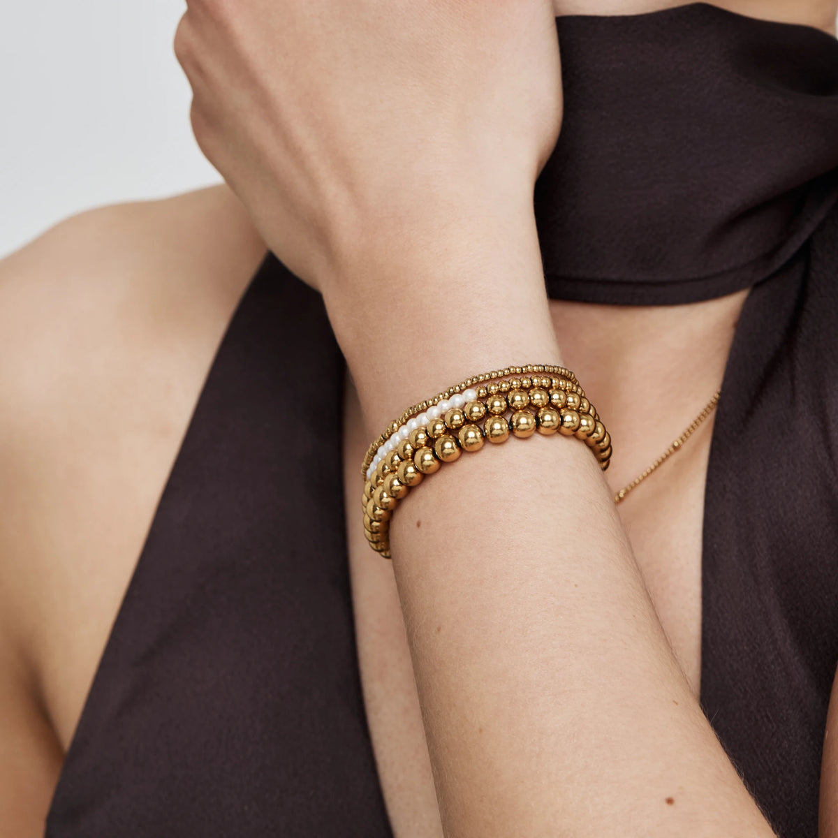 Pearl Beaded Bracelet Stack