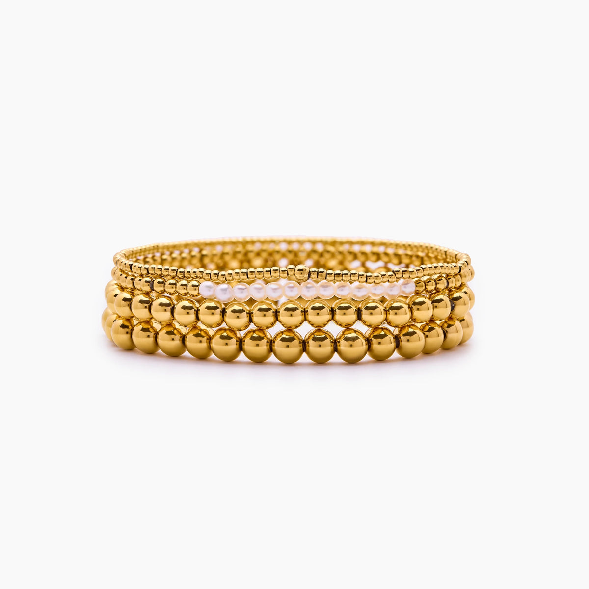 Pearl Beaded Bracelet Stack