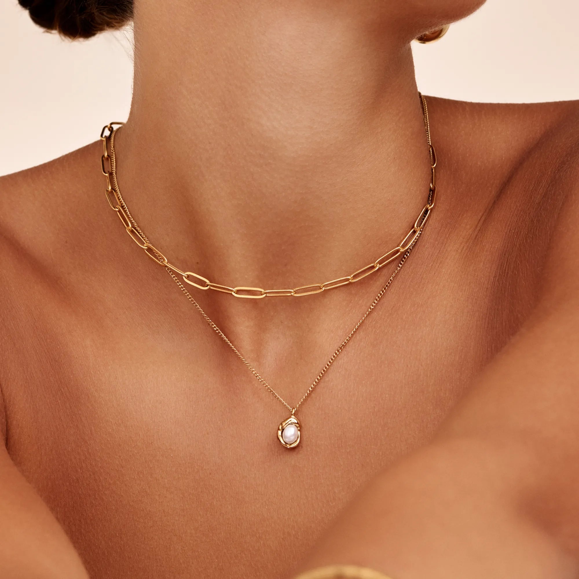 Luna Pearl Drop Necklace