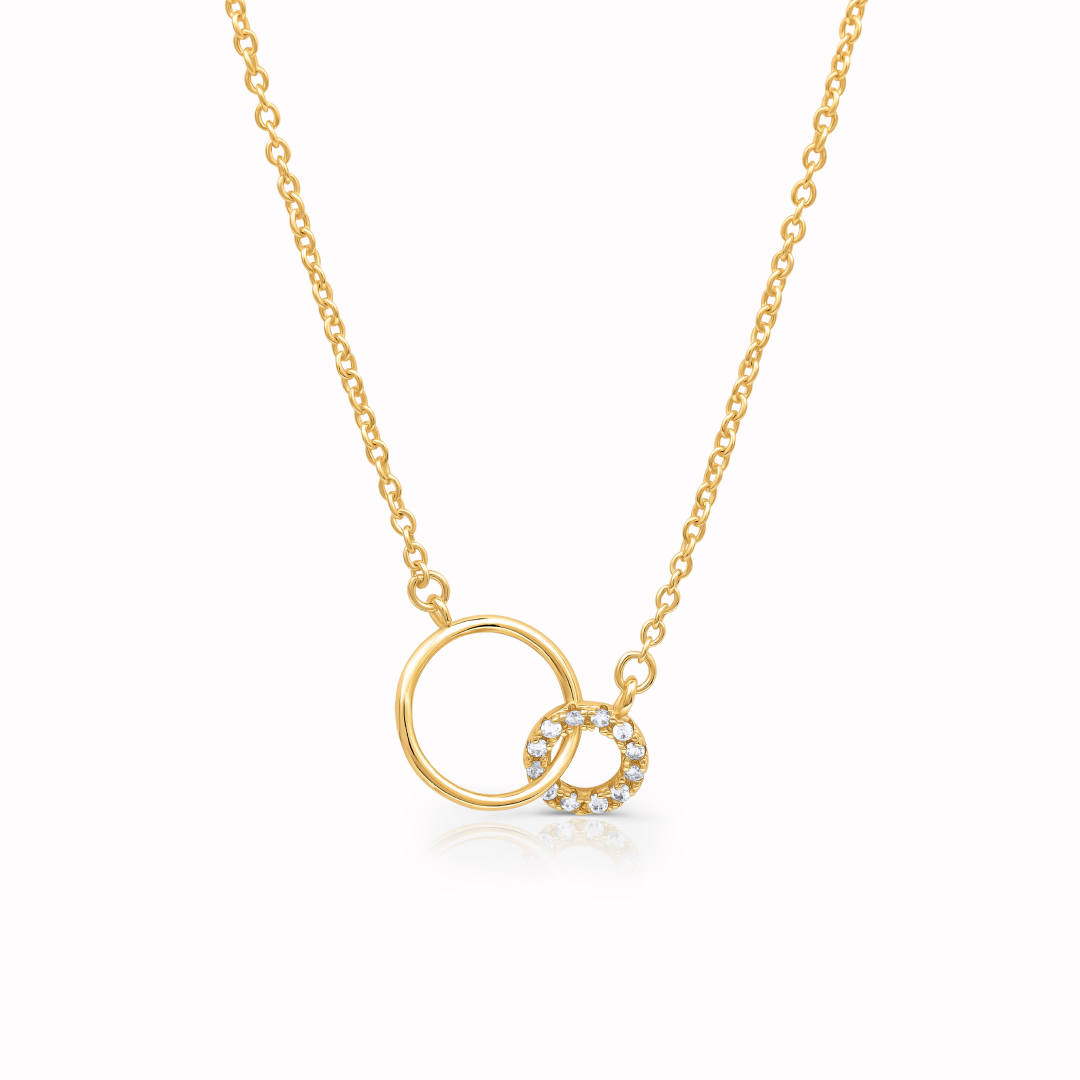 Double Circle Link Necklace