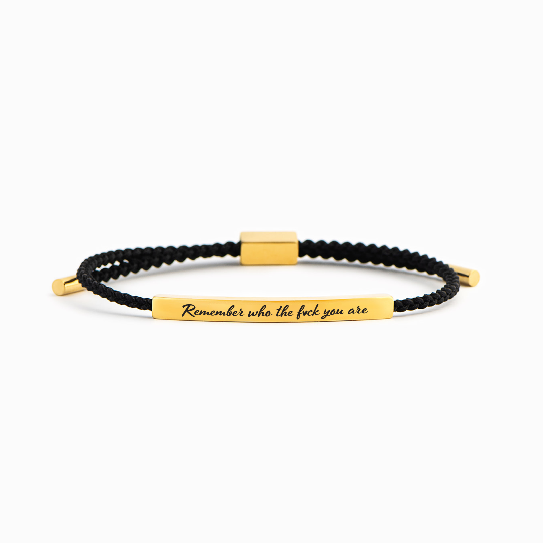 Remember Who The F♡ck You Are Motivational Tube Bracelet