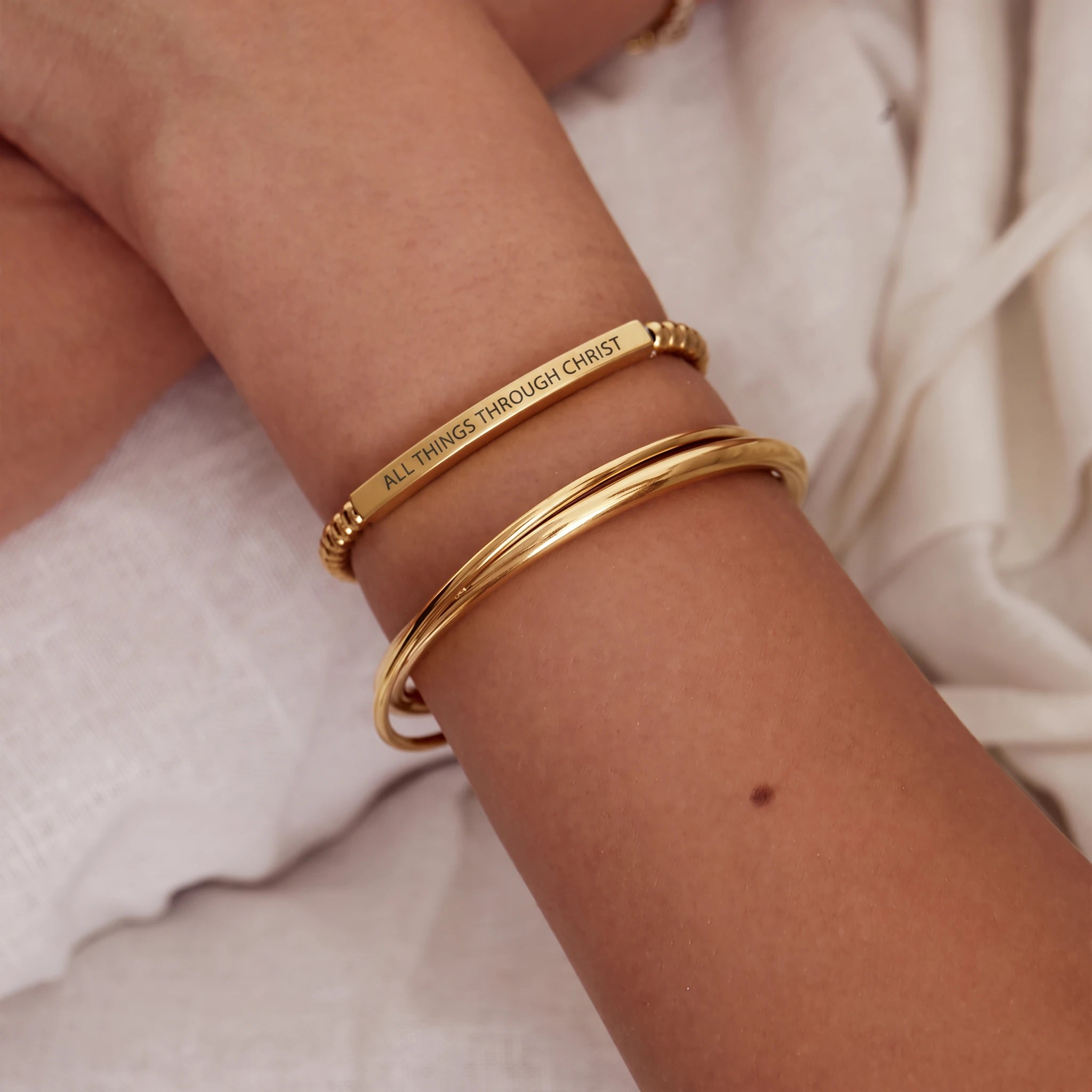 Scripture Engraved Cuff Bracelet