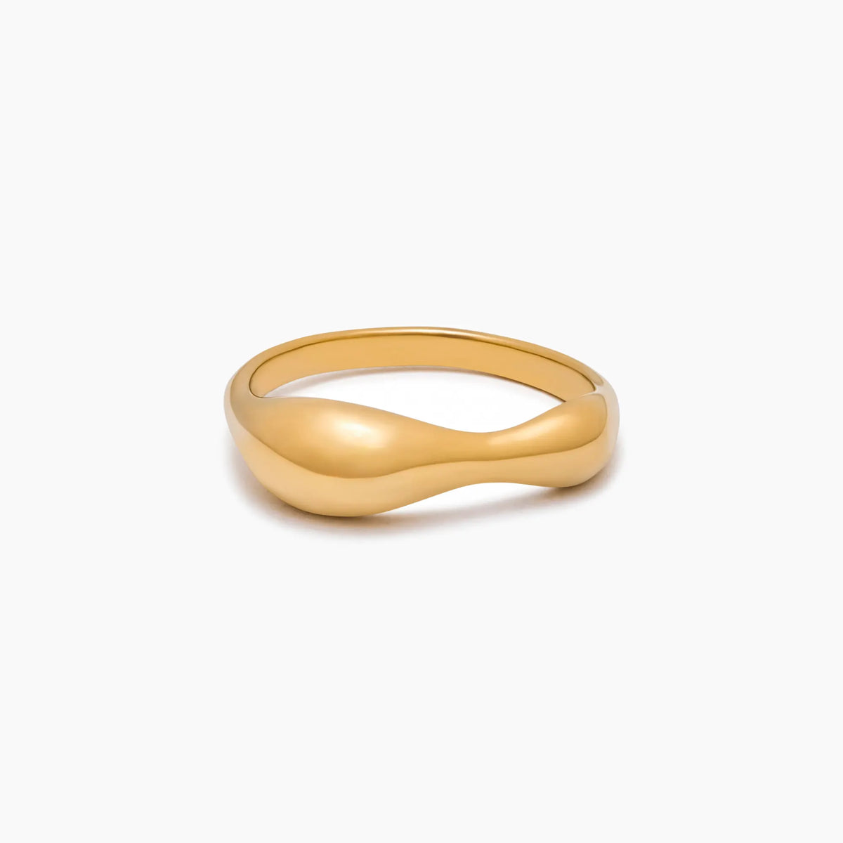 Sculpted Wave Statement Ring