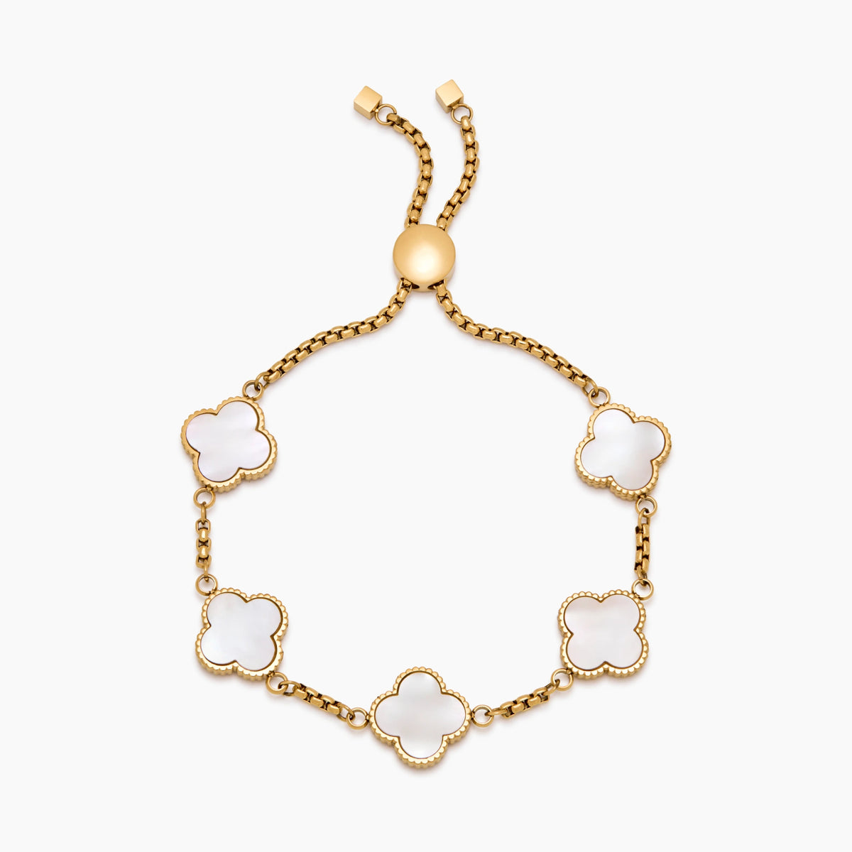 Mother of Pearl Clover Bracelet | Olivia Jewelry