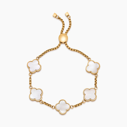 Mother Of Pearl Clover Bracelet