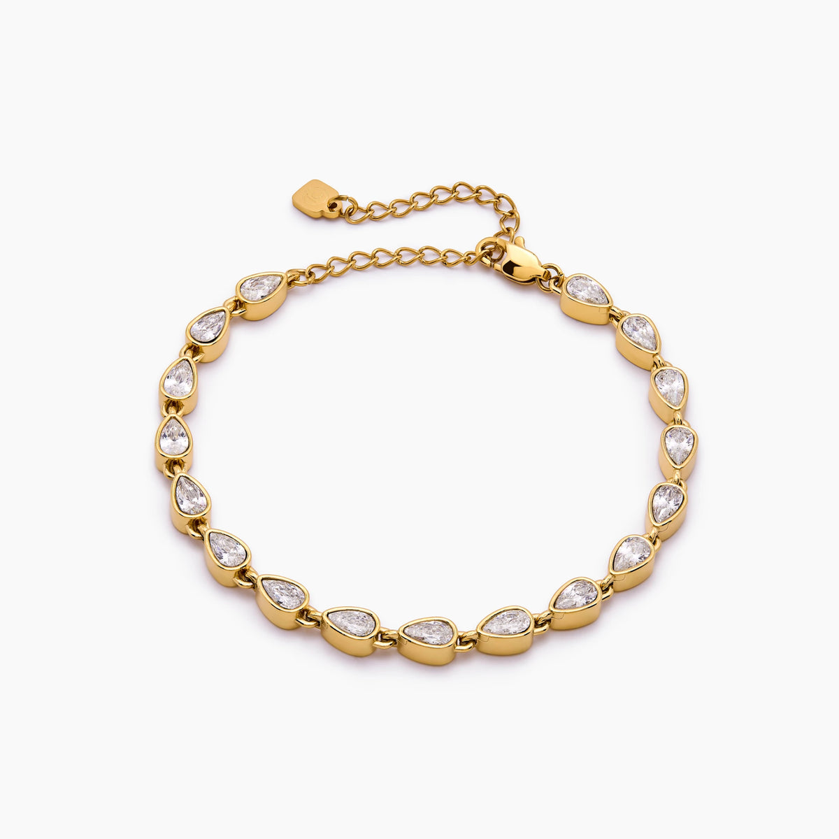 Teardrop Tennis Bracelet in gold