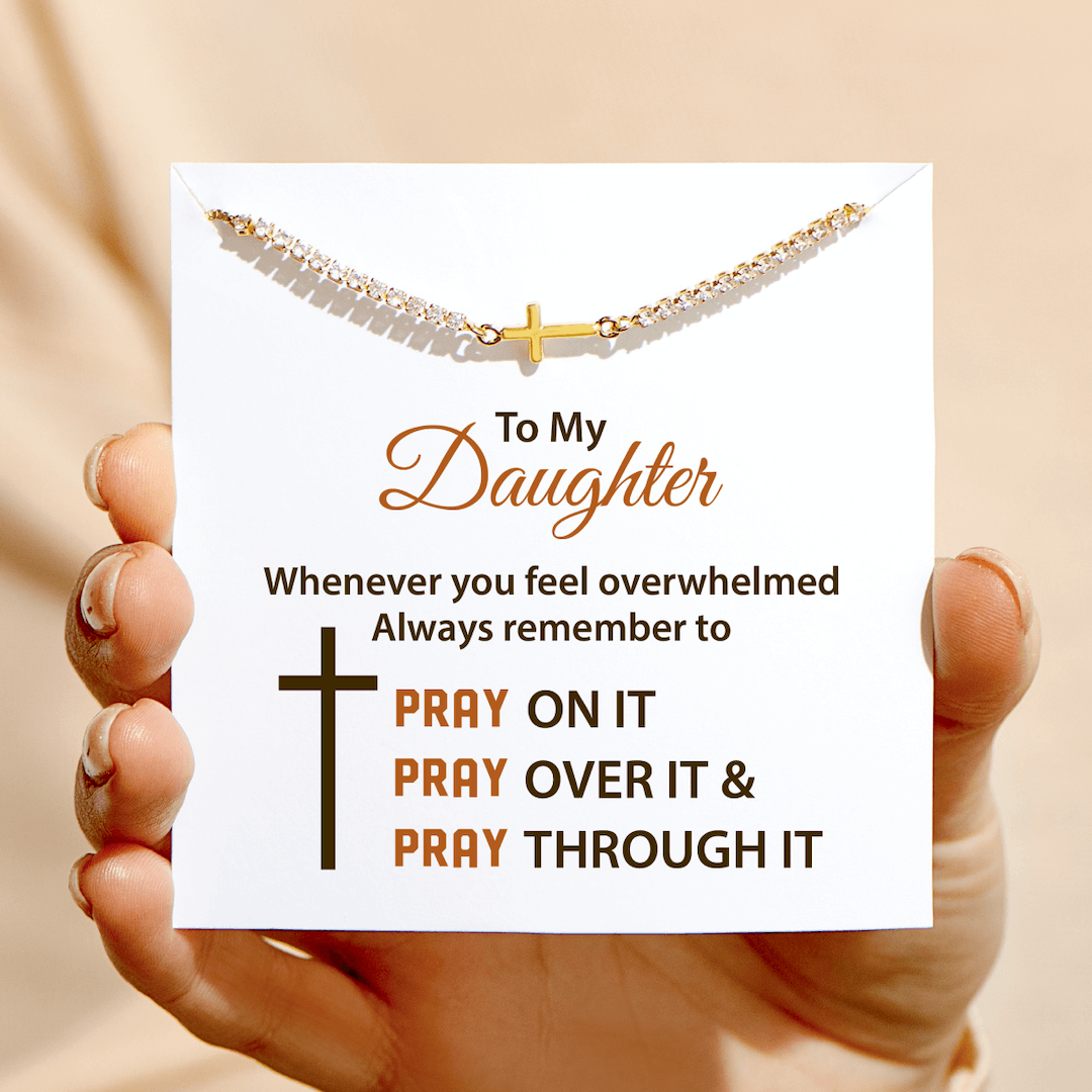 Pray Through It - Cross Tennis Bracelet