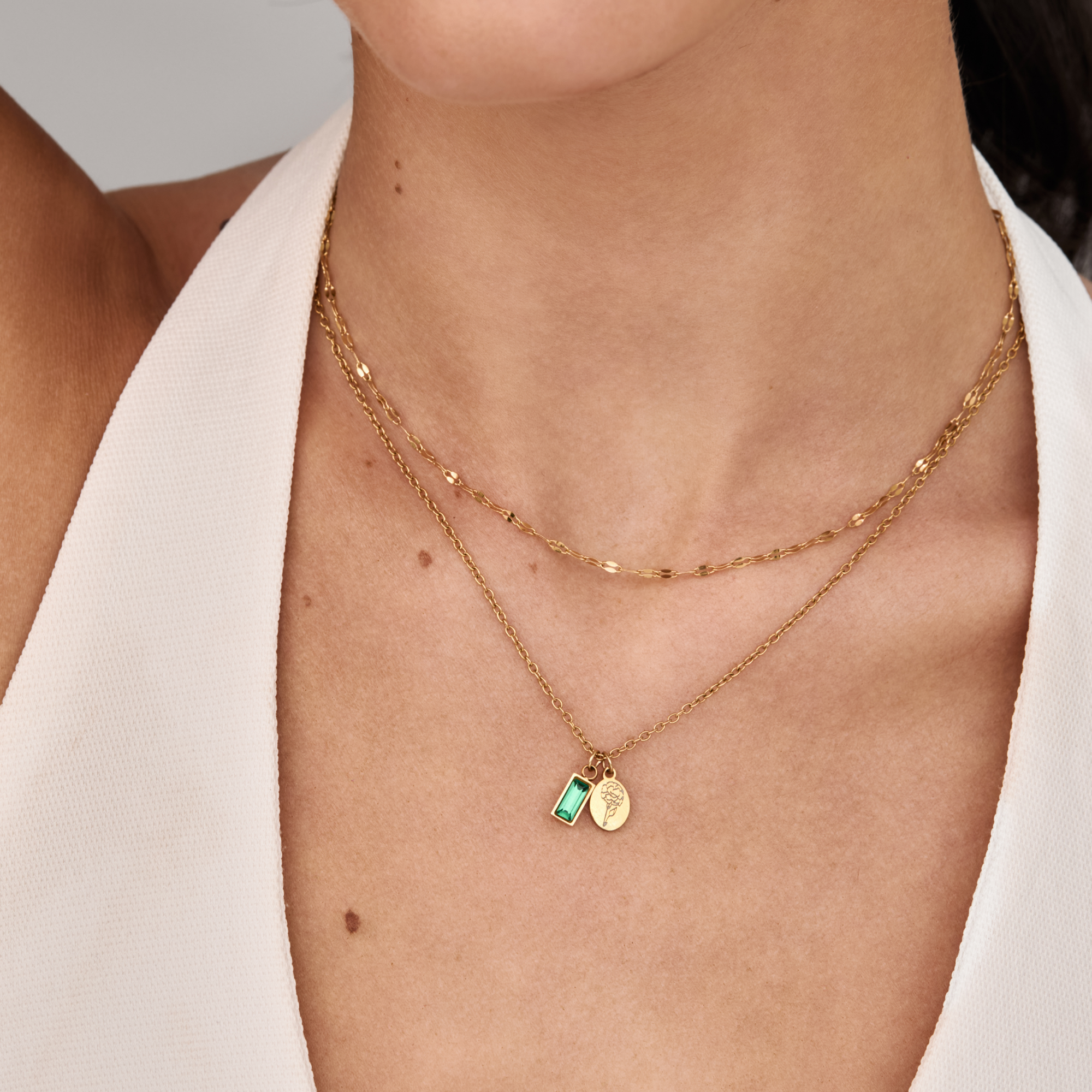 Personalized Bloom & Birthstone Necklace