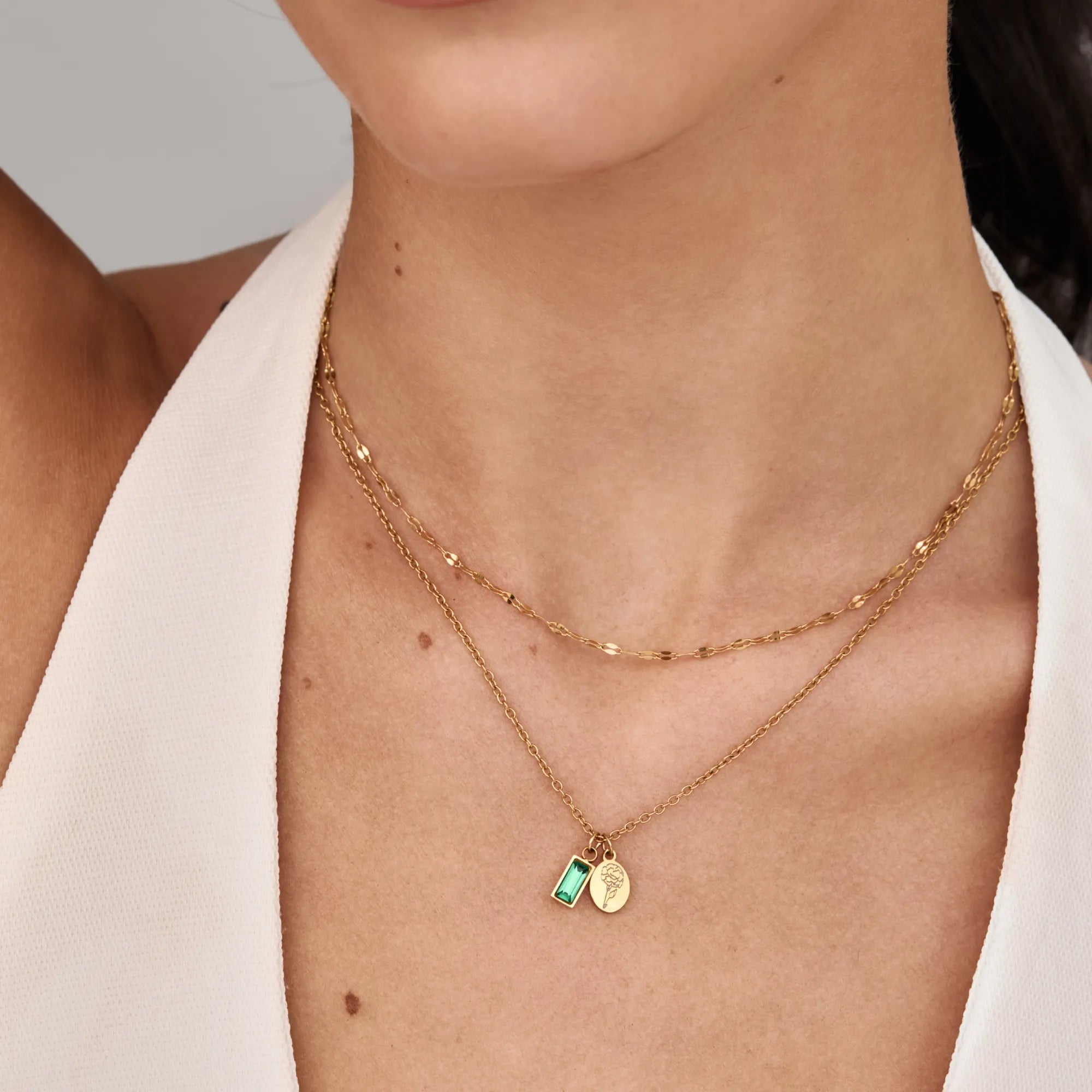 Personalized Bloom & Birthstone Necklace