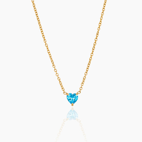 Heart Birthstone Necklace