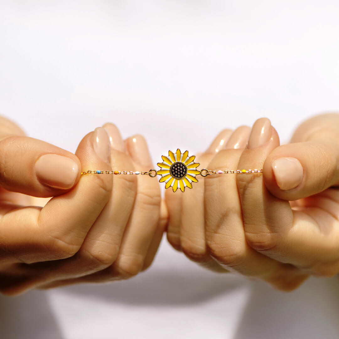 To My Daughter - You Are My Sunshine - Sunflower Bracelet