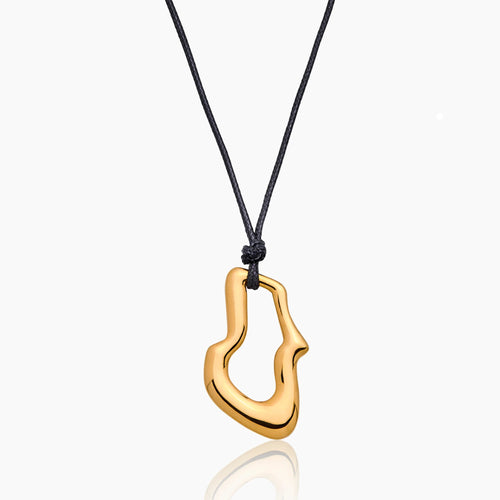 Molten Wave Cord Necklace