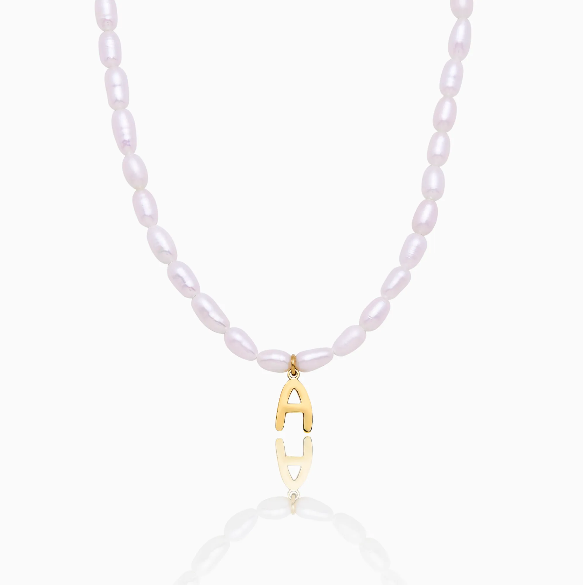 Statement Initial Pearl Necklace