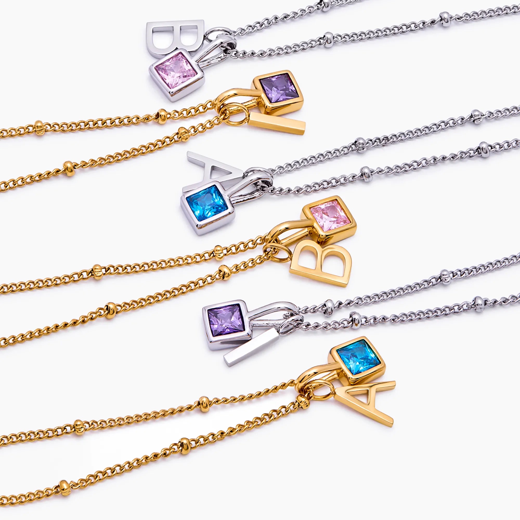 Gem Initial Necklace