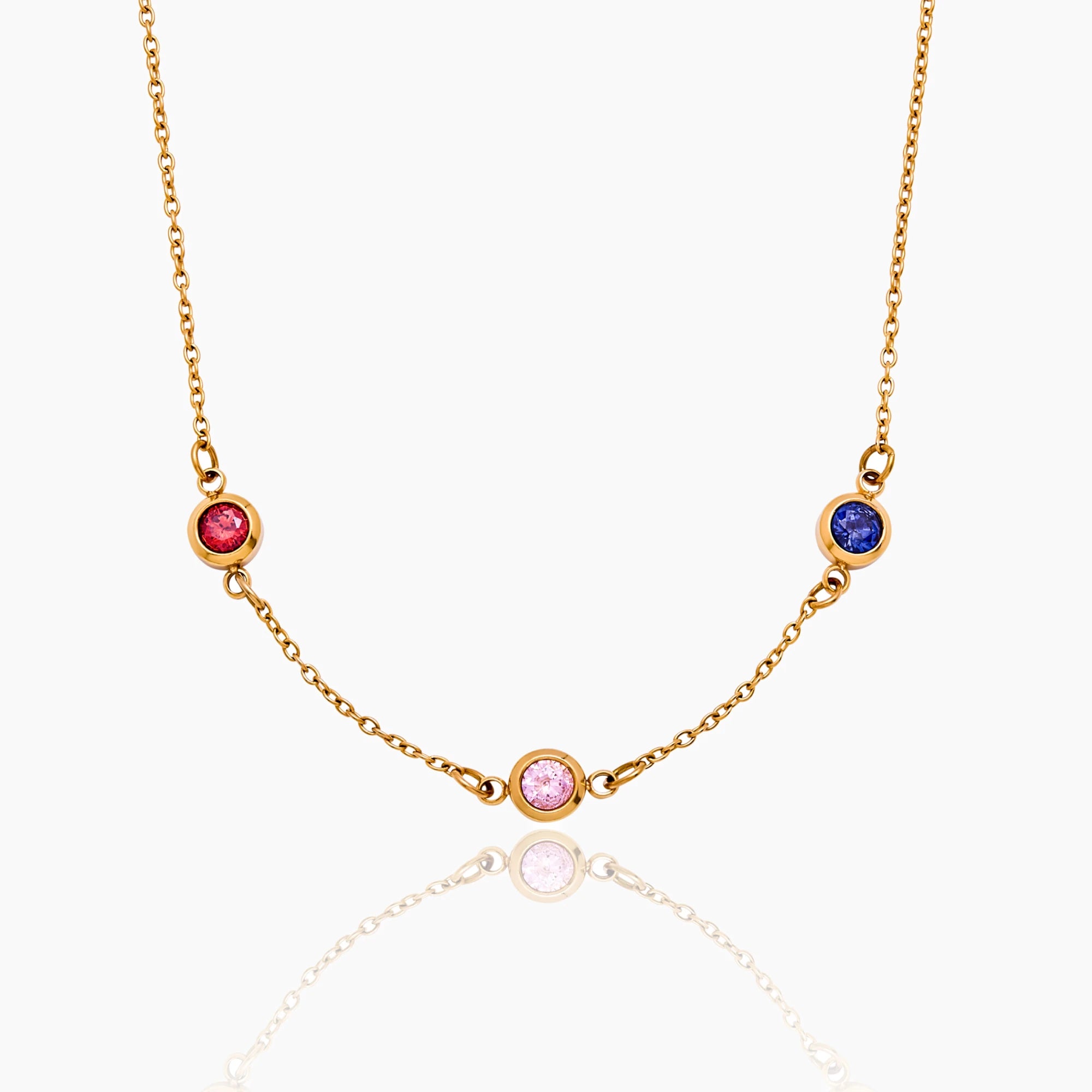 Personalized Multi-Birthstone Necklace