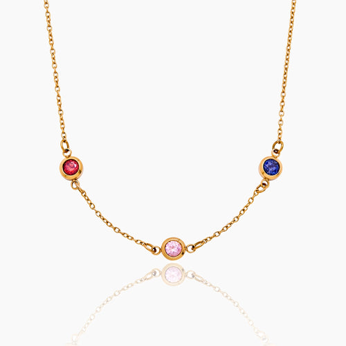 Personalized Multi-Birthstone Necklace