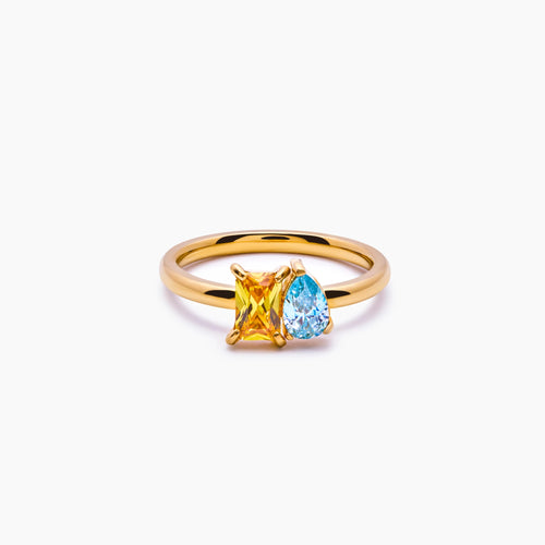 Duo Birthstone Ring