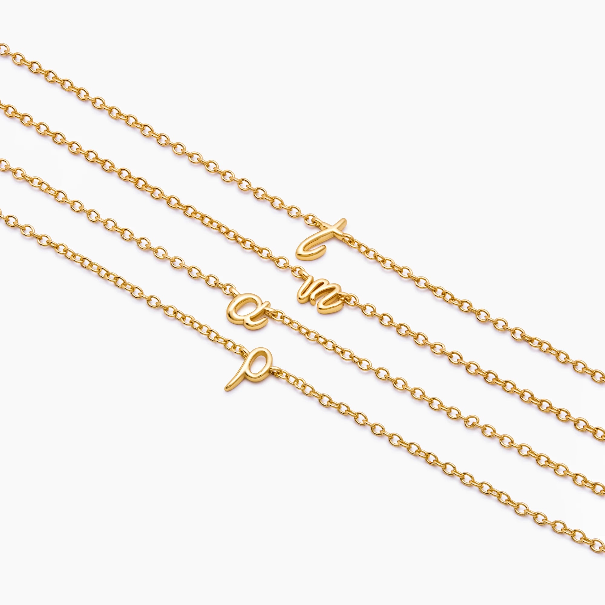 Dainty Cursive Initial Bracelet