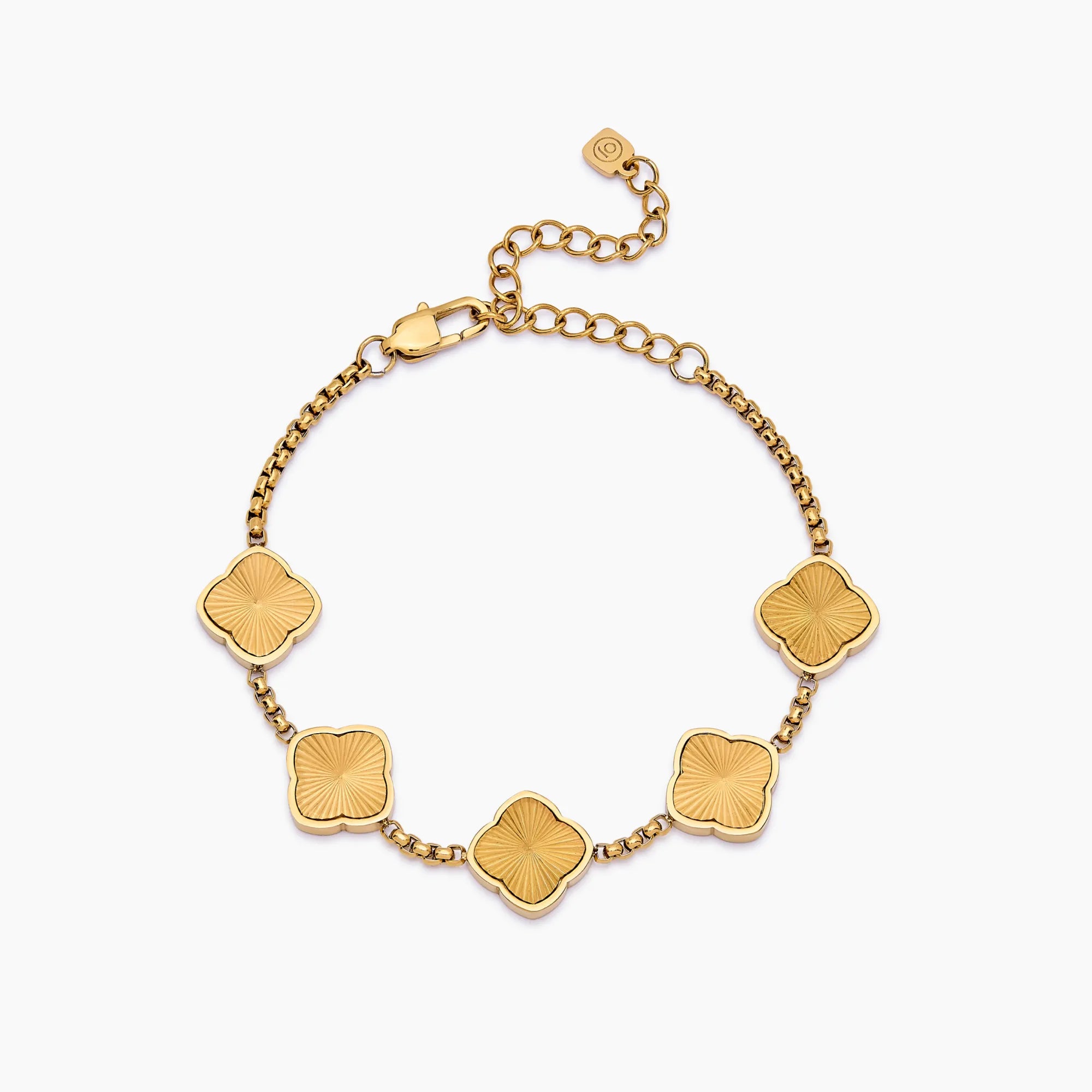 Golden Clover Link Bracelet
