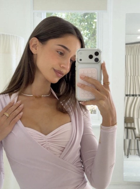 Olivia Jewelry worn by a customer
