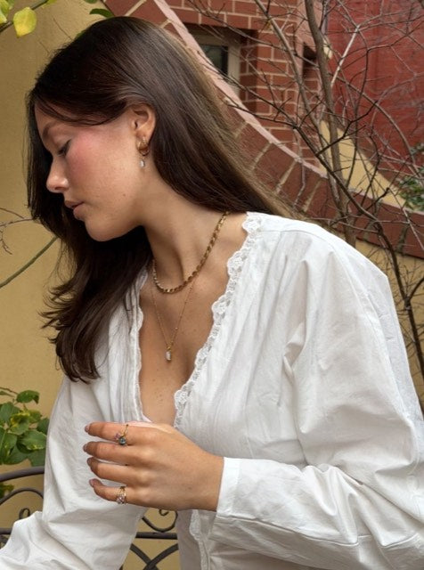 Olivia Jewelry worn by a customer